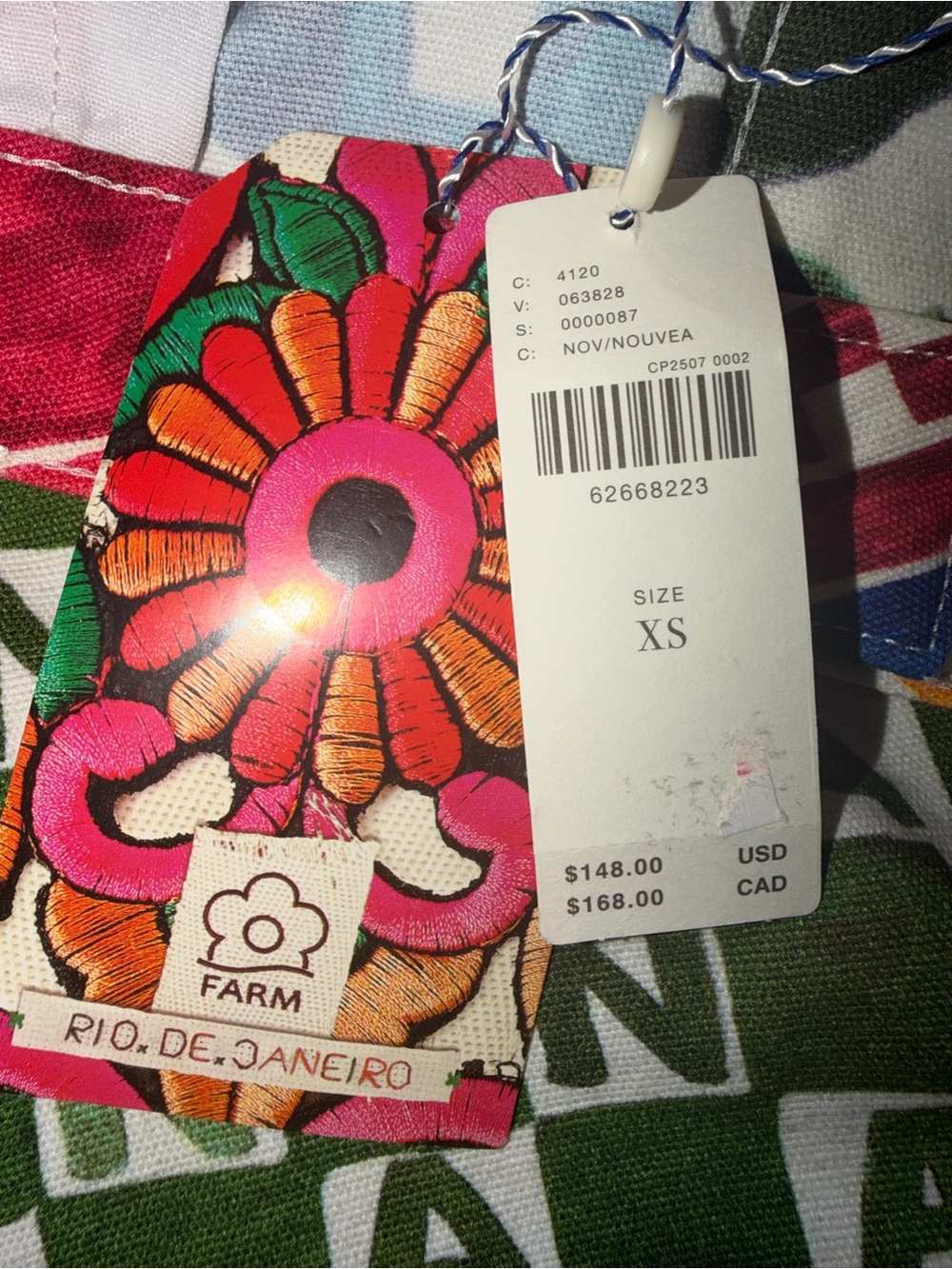 NWT Farm Rio x Anthropologie Banana Graphic Mini Skirt XS - Picture 7 of 7